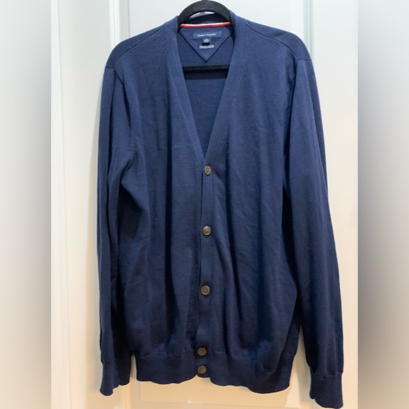 Ralph Lauren Black Label XL Blue Cardigan Armpit To Armpit 26” Length 24” - Picture 1 of 5